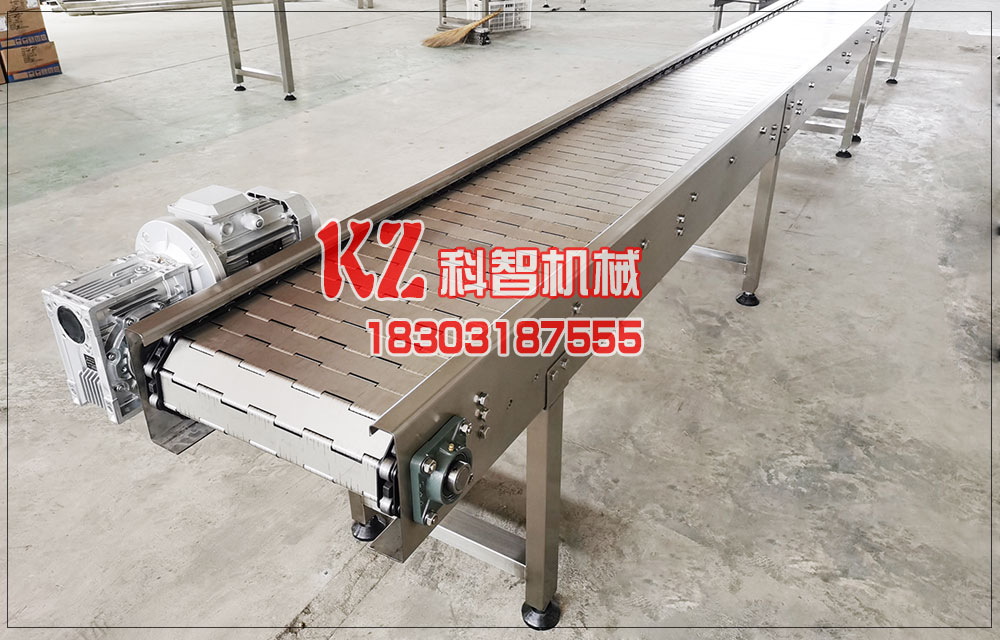 螺絲鏈板轉(zhuǎn)彎輸送機(jī)、食品爬坡不銹鋼鏈板輸送機(jī)